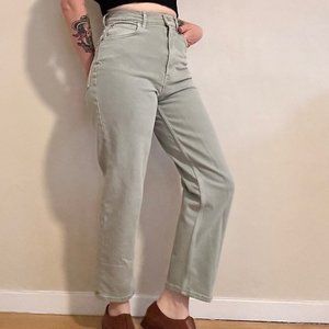 Everlane The High Way Jean 27''  Archroma Aqua Gray Green Pants Bottons